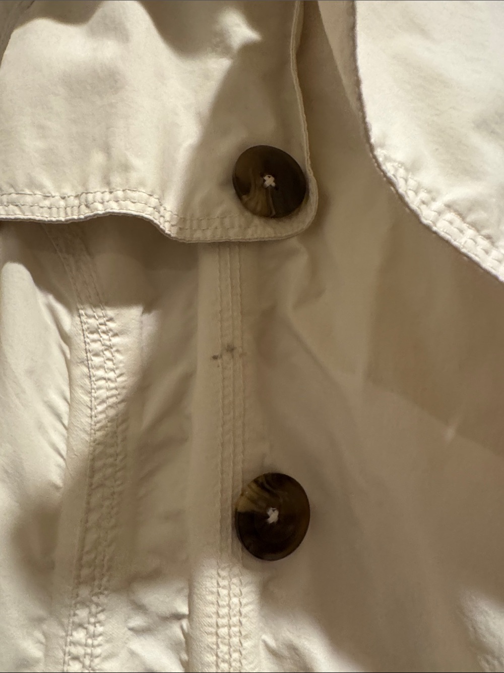 The North Face Women's Off-White Trench Coat with Belt - Picture 2 of 3